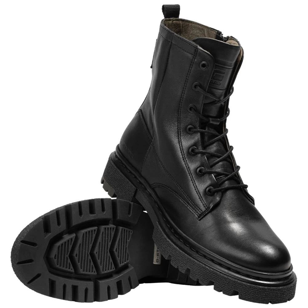 G-STAR RAW KAFEY High Lace Femmes Bottes En Cuir 2141 021802 NOIR 2 G-STAR RAW KAFEY High Lace Femmes Bottes En Cuir 2141 021802 NOIR – Image 2
