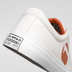 G-STAR RAW MEEFIC Pop Hommes Sneakers 2212 028503 BLANC ORNG -Magasin De Sélection De Chaussures De Mode 2212 028503 WHT ORNG 4 1280x1280