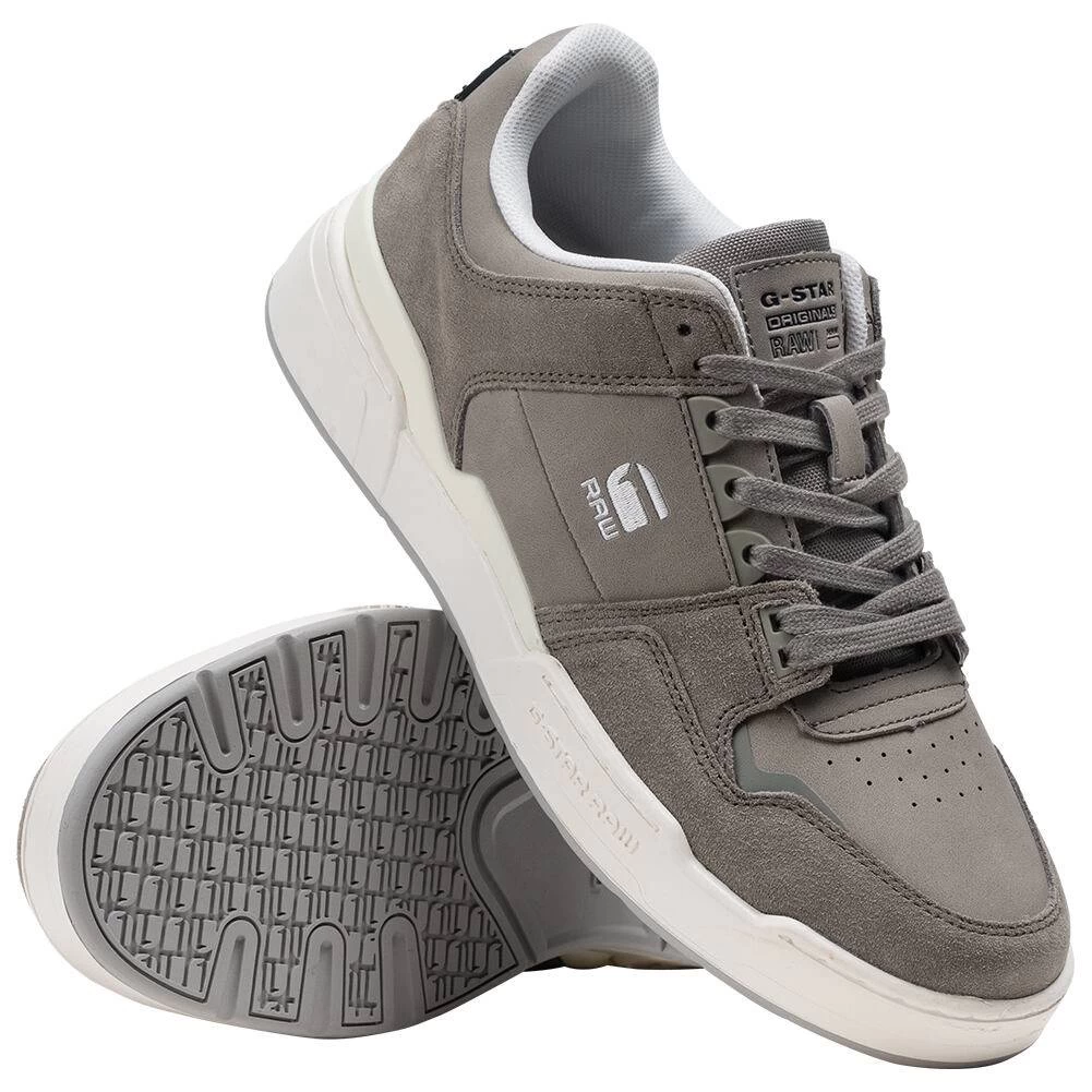 G-STAR RAW ATTACC POP Hommes Sneakers En Cuir 2212 040504 LGRY-NVY 2 G-STAR RAW ATTACC POP Hommes Sneakers En Cuir 2212 040504 LGRY-NVY – Image 2