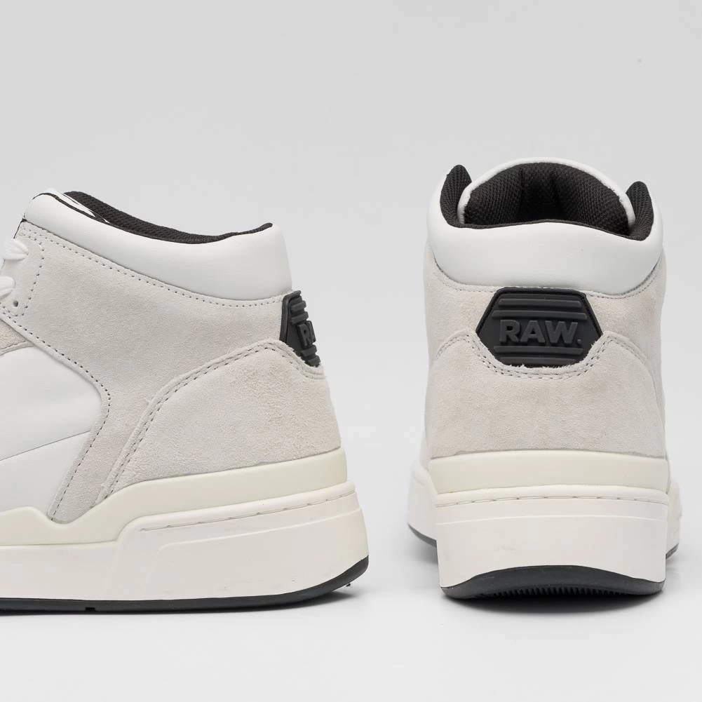 G-STAR RAW ATTACC Mid Basic Hommes Sneakers En Cuir 2212 040711 BLANC 2 G-STAR RAW ATTACC Mid Basic Hommes Sneakers En Cuir 2212 040711 BLANC – Image 2