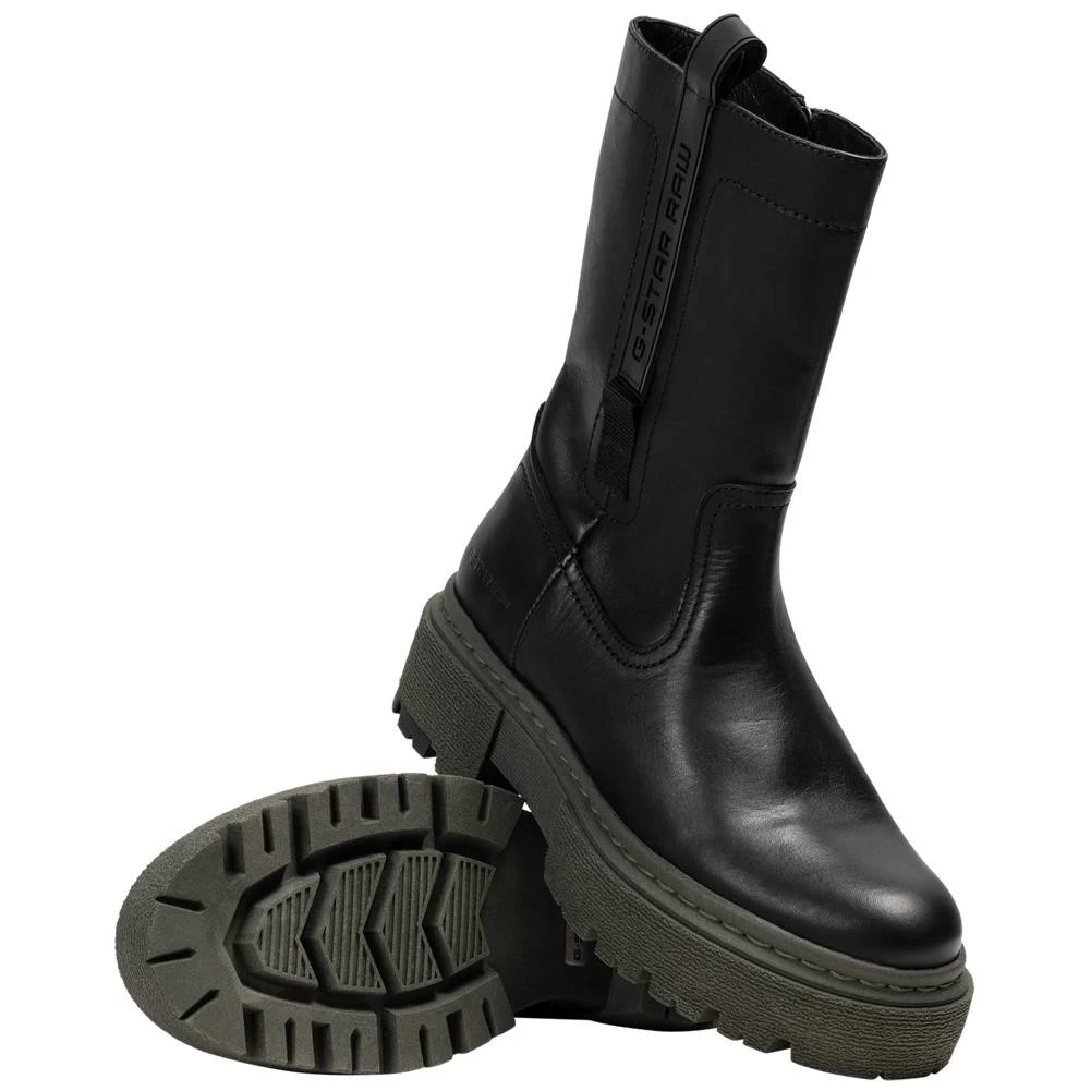 G-STAR RAW KAFEY Performance High Femmes Bottes En Cuir 2241 021821 BLK-OLV 2 G-STAR RAW KAFEY Performance High Femmes Bottes En Cuir 2241 021821 BLK-OLV – Image 2