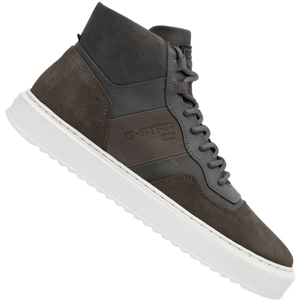G-STAR RAW ROCUP II Mid Hommes Sneakers En Cuir 2242 007716 GR 1 G-STAR RAW ROCUP II Mid Hommes Sneakers En Cuir 2242 007716 GR