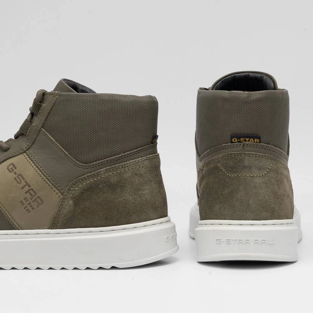 G-STAR RAW ROCUP II Mid Hommes Sneakers En Cuir 2242 007716 OLV 2 G-STAR RAW ROCUP II Mid Hommes Sneakers En Cuir 2242 007716 OLV – Image 2