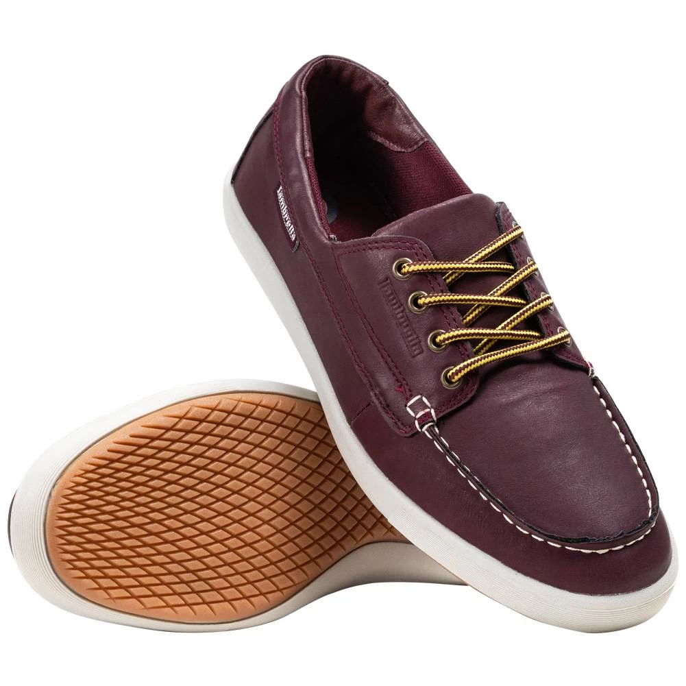 Lambretta Vulcan 4 Eye Hommes Chaussures Bateau Mocassins MJ101-Bourgogne 2 Lambretta Vulcan 4 Eye Hommes Chaussures Bateau Mocassins MJ101-Bourgogne – Image 2